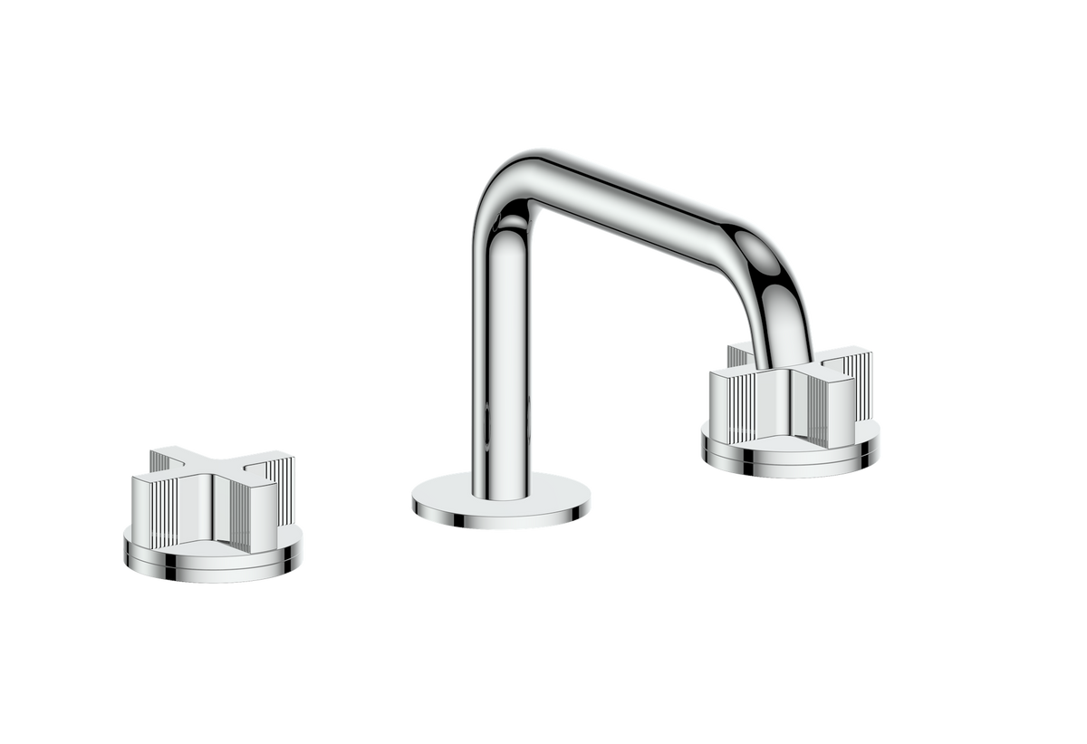 Vogt Mond 8" C.C. Lavatory Faucet with Pop-up Drain - Cross Handle (M3) / Chrome