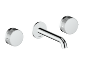 Vogt Mond 8" C.C. Wall Mount Lavatory Faucet - Moon Handle (M1) / Chrome