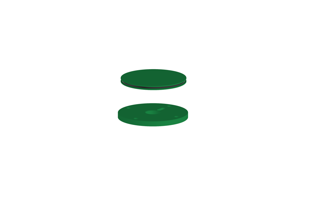 Vogt Mond Accent Pieces for 3/4" High-Flow Valve - Emerald Green