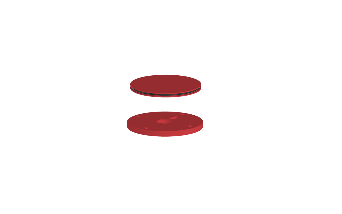 Vogt Mond Accent Pieces for 3/4" High-Flow Valve - Tango Red