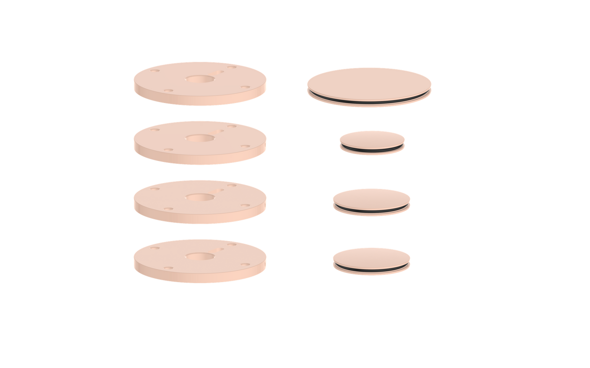 Vogt Mond Accent Pieces for 3/4" Shower Set with Cross/Crescent Handles - Blush Pink