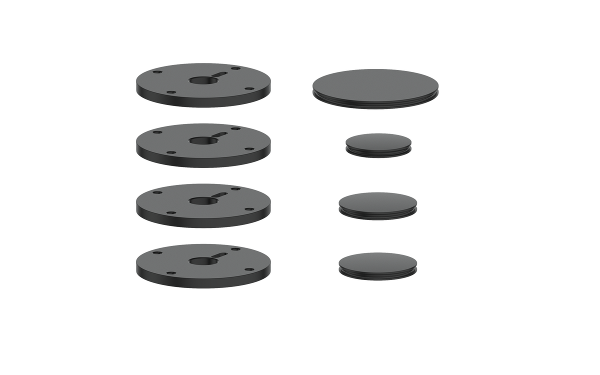 Vogt Mond Accent Pieces for 3/4" Shower Set with Cross/Crescent Handles - Matte Black