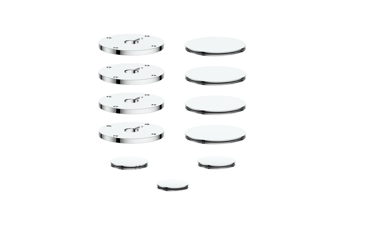 Vogt Mond Accent Pieces for 3/4" Shower Set with Moon Handles - Chrome