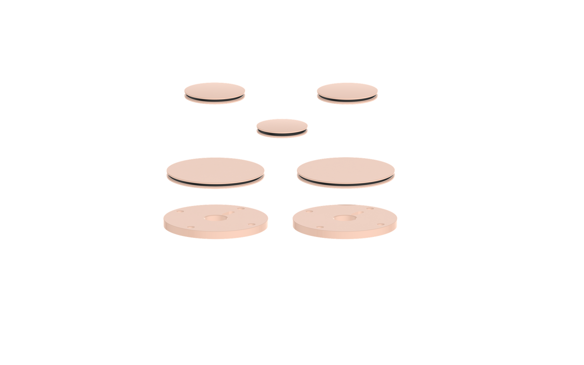 Vogt Mond Colour Accents for 2/3-Way Shower Set with Moon Handles - Blush Pink