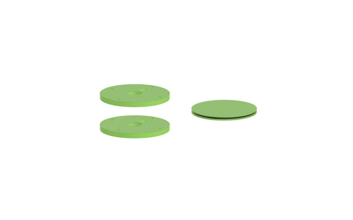 Vogt Mond Colour Accents for 2/3-Way Valve with Cross/Crescent Handles - Lime Green
