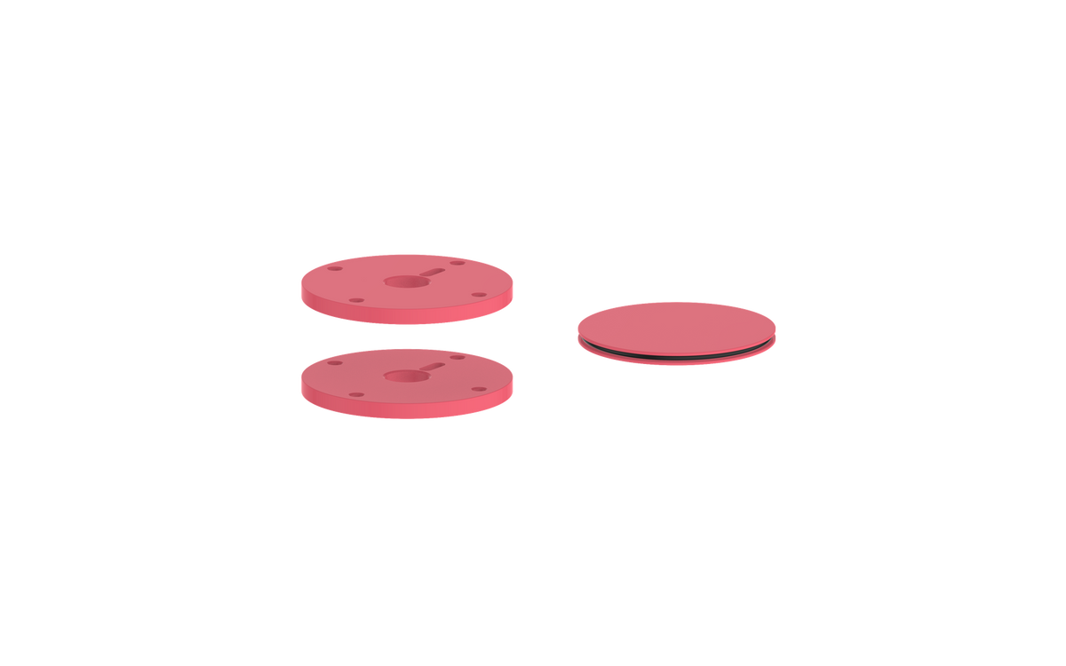 Vogt Mond Colour Accents for 2/3-Way Valve with Cross/Crescent Handles - Fresh Raspberry