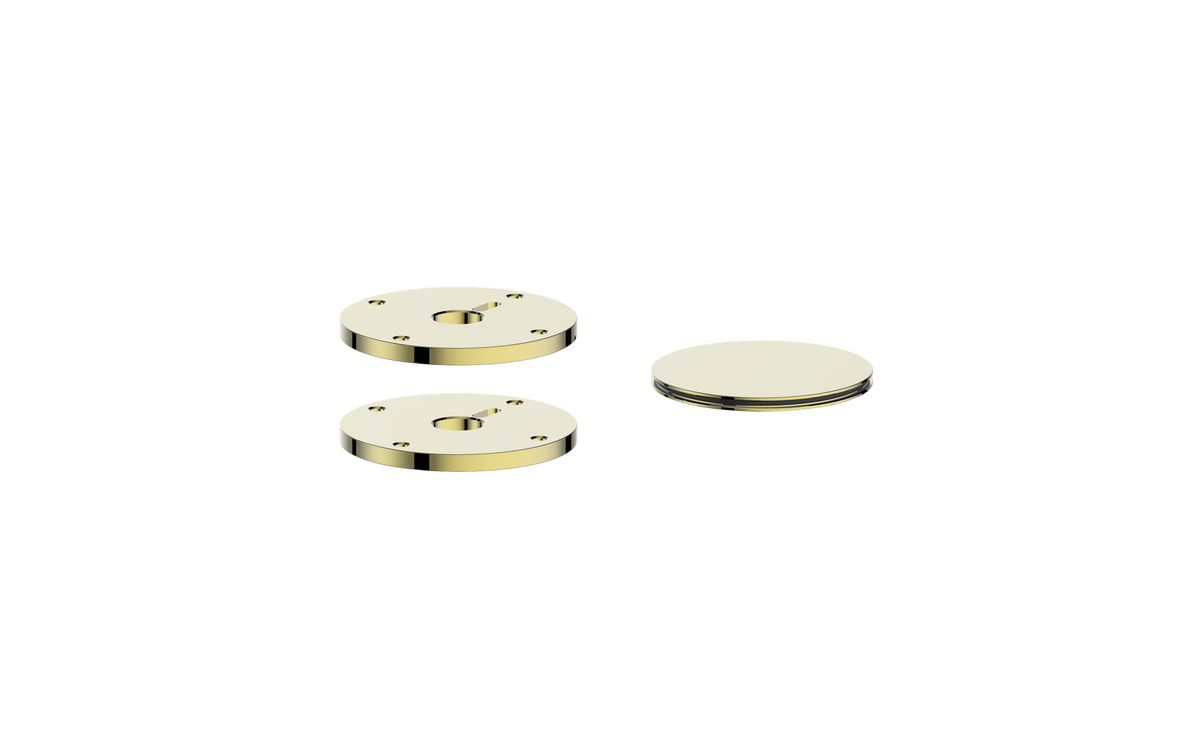 Vogt Mond Colour Accents for 2/3-Way Valve with Cross/Crescent Handles - Brushed Gold