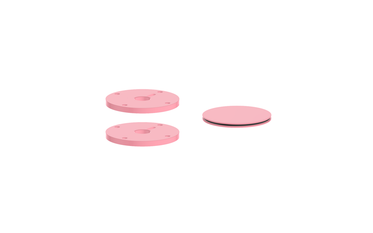 Vogt Mond Colour Accents for 2/3-Way Valve with Cross/Crescent Handles - Rose Pink