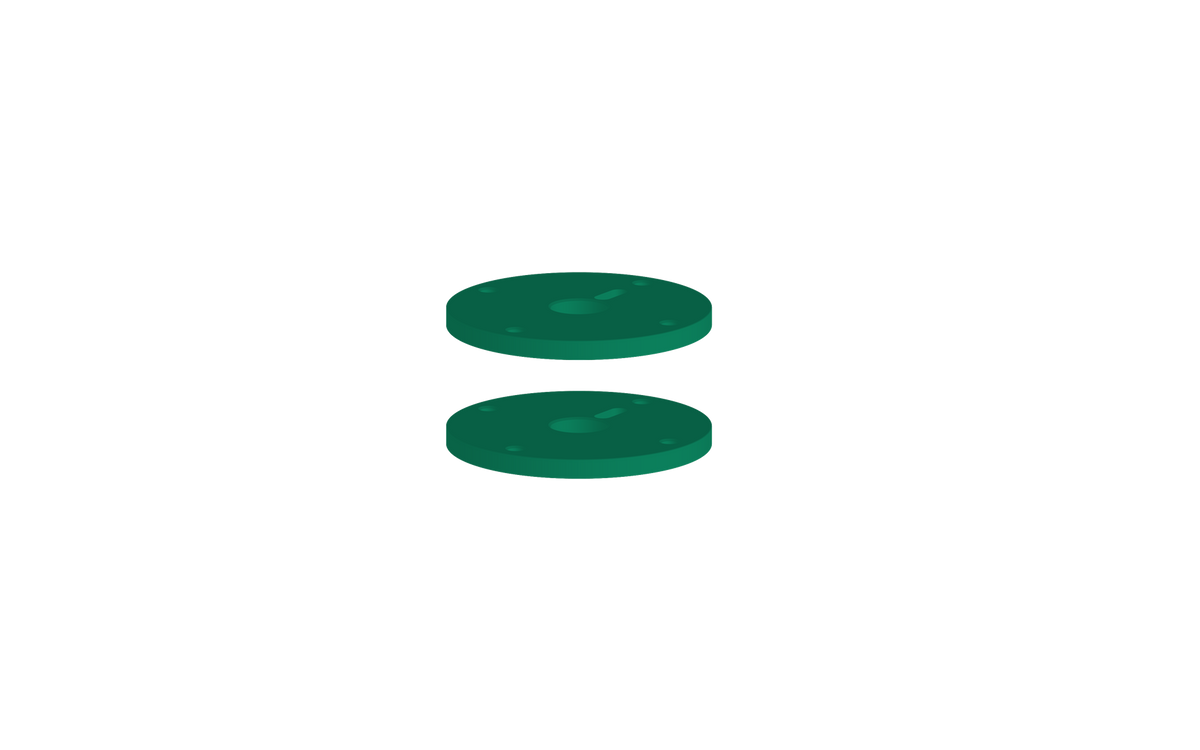 Vogt Mond Colour Accents for 8" C.C. Faucet with Cross/Crescent Handles - Emerald Green