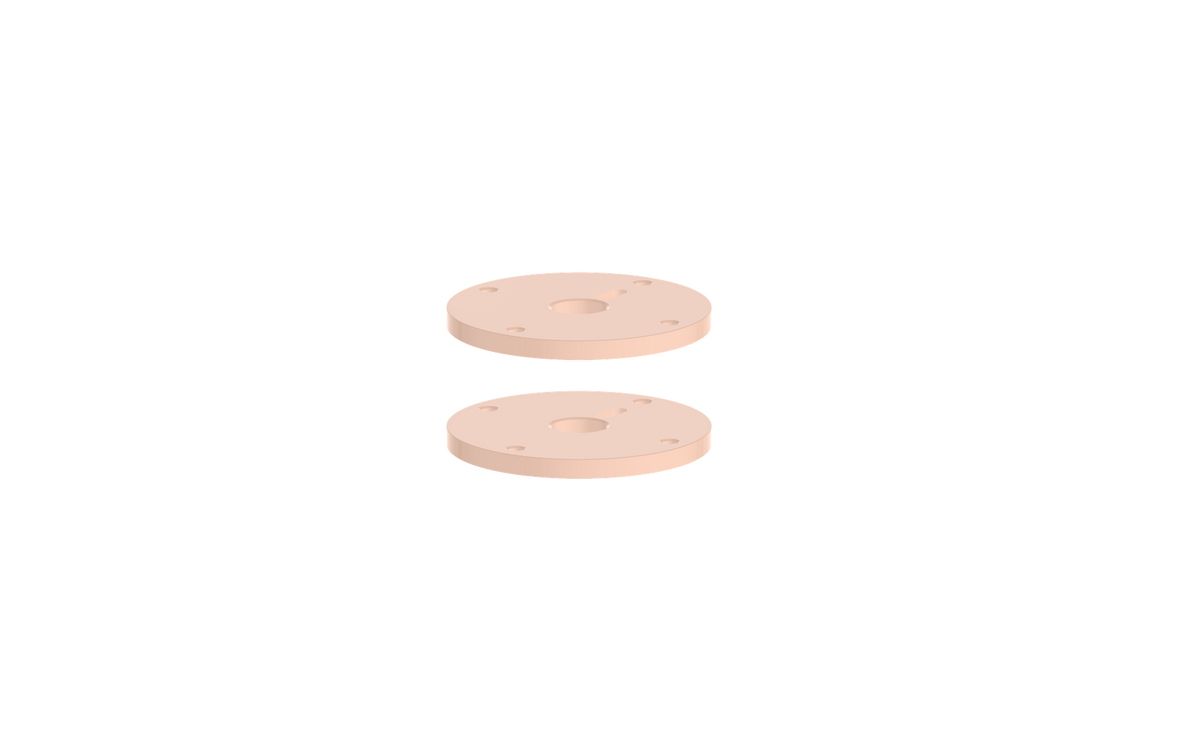 Vogt Mond Colour Accents for 8" C.C. Faucet with Cross/Crescent Handles - Blush Pink