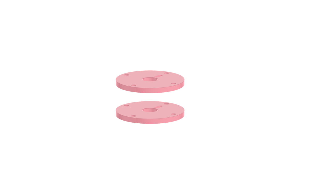 Vogt Mond Colour Accents for 8" C.C. Faucet with Cross/Crescent Handles - Rose Pink