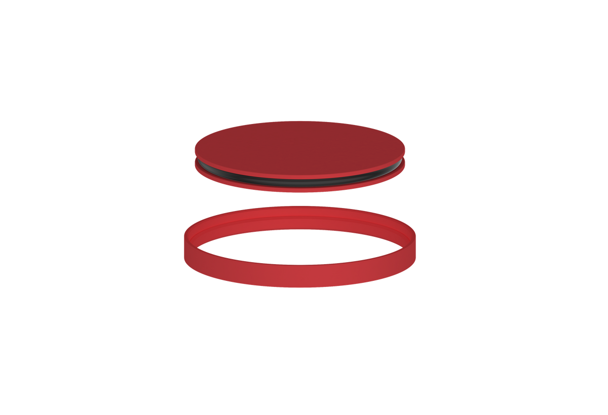 Vogt Mond Colour Accents for Floor Mount Tub Filler - Tango Red