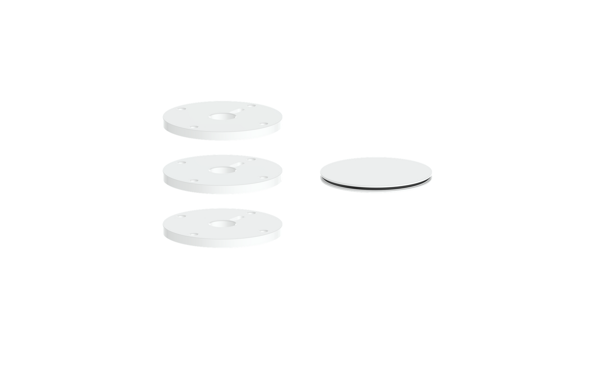 Vogt Mond Colour Accents for High-Flow Valve with 2 Stops and Cross/Crescent Handles - Matte White