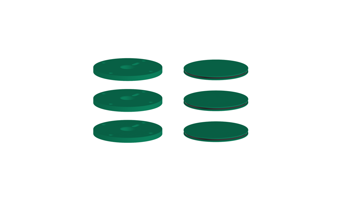 Vogt Mond Colour Accents for High-Flow Valve with 2 Stops and Moon Handles - Emerald Green