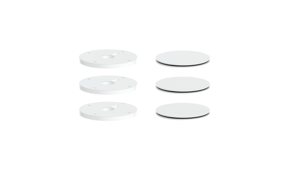 Vogt Mond Colour Accents for High-Flow Valve with 2 Stops and Moon Handles - Matte White