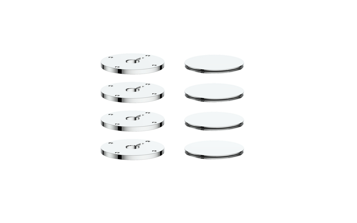 Vogt Mond Colour Accents for High-Flow Valve with 3 Stops and Moon Handles - Chrome