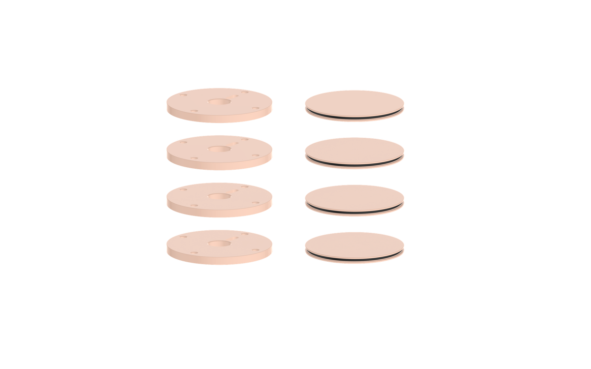 Vogt Mond Colour Accents for High-Flow Valve with 3 Stops and Moon Handles - Blush Pink