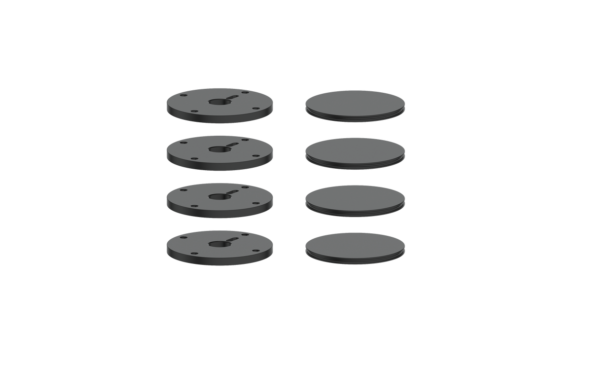 Vogt Mond Colour Accents for High-Flow Valve with 3 Stops and Moon Handles - Matte Black