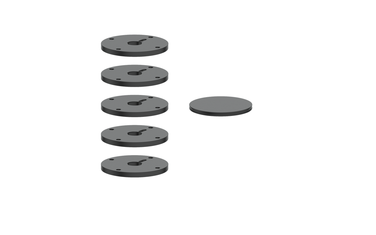 Vogt Mond Colour Accents for High-Flow Valve with 4 Stops and Cross/Crescent Handles - Matte Black