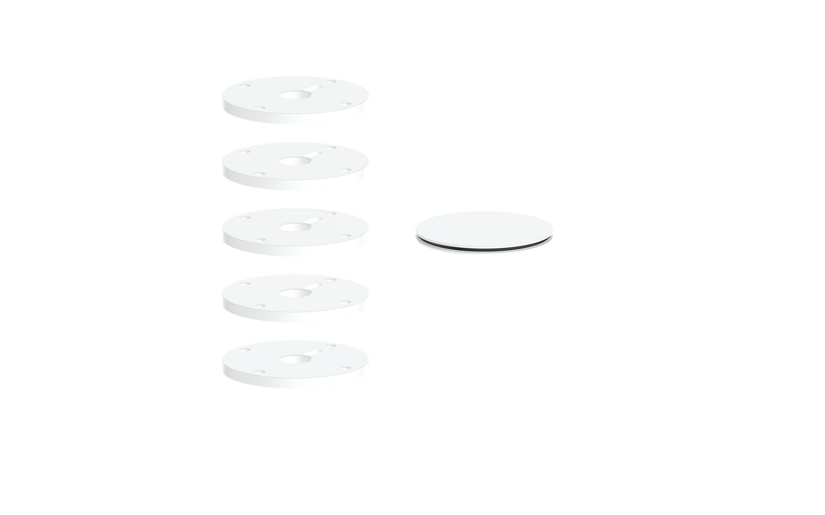 Vogt Mond Colour Accents for High-Flow Valve with 4 Stops and Cross/Crescent Handles - Matte White