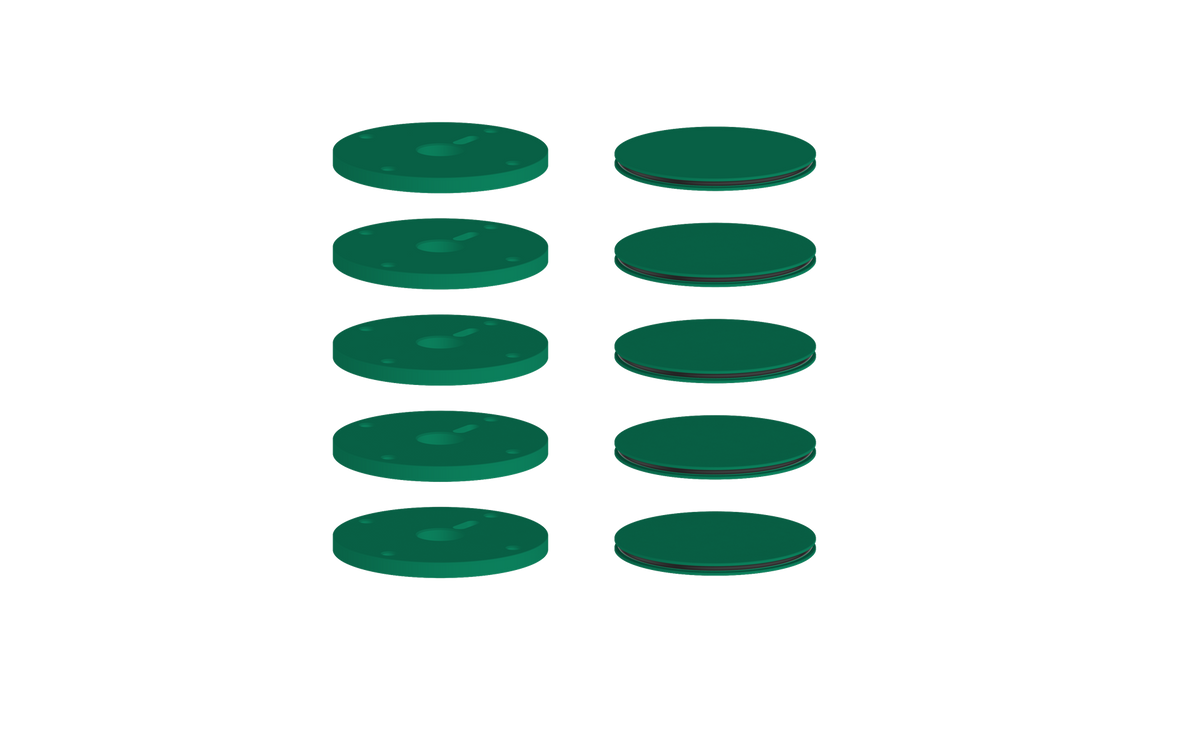 Vogt Mond Colour Accents for High-Flow Valve with 4 Stops and Moon Handles - Emerald Green