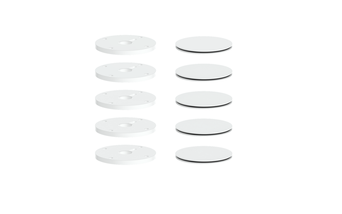 Vogt Mond Colour Accents for High-Flow Valve with 4 Stops and Moon Handles - Matte White
