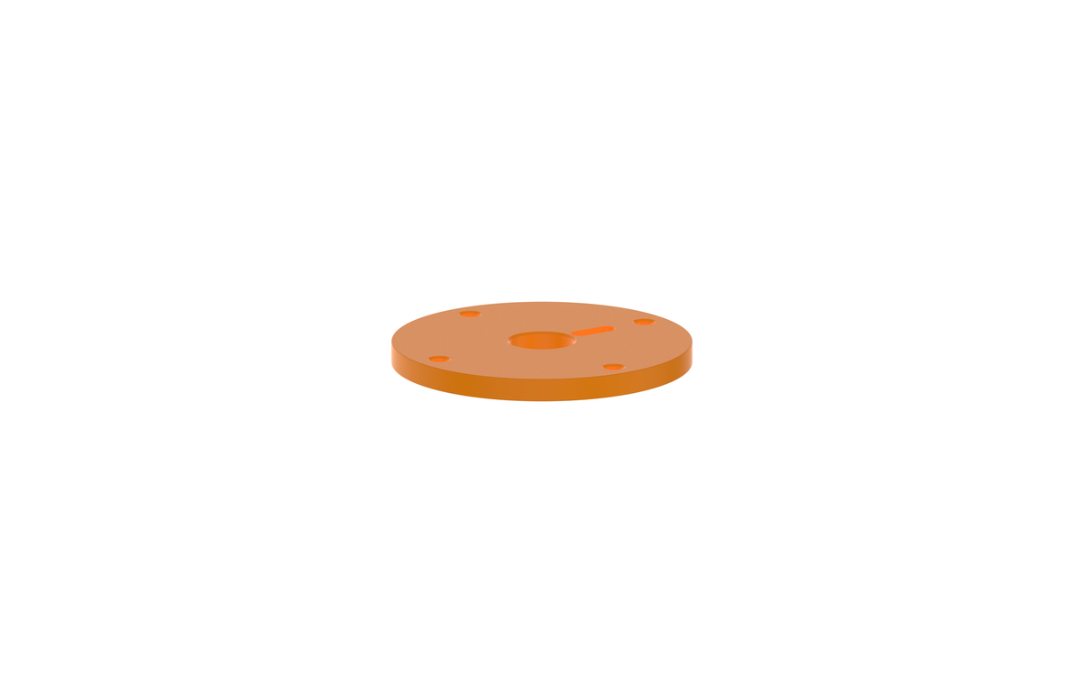 Vogt Mond Colour Accents for Wall Mount Tub Filler with Cross/Crescent Handles - Orange Burst