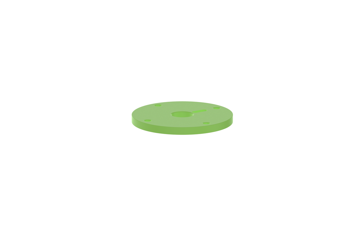 Vogt Mond Colour Accents for Wall Mount Tub Filler with Cross/Crescent Handles - Lime Green