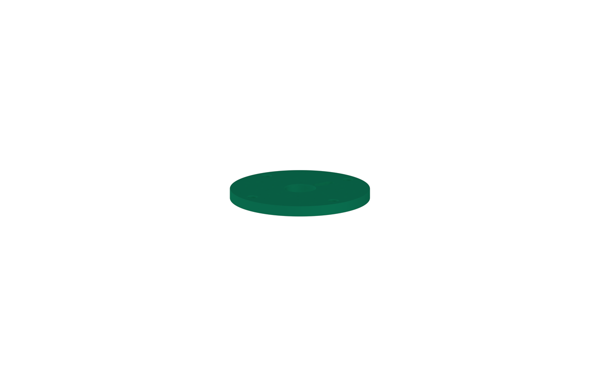 Vogt Mond Colour Accents for Wall Mount Tub Filler with Cross/Crescent Handles - Emerald Green