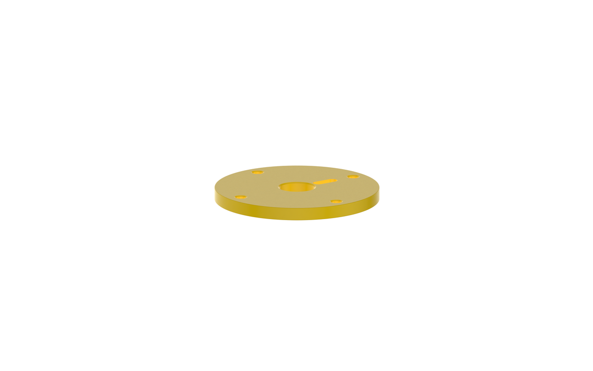 Vogt Mond Colour Accents for Wall Mount Tub Filler with Cross/Crescent Handles - Sunshine Yellow