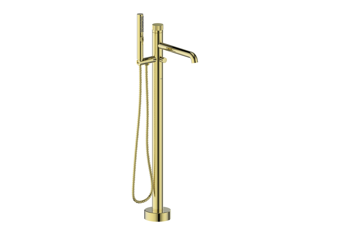 Vogt Mond Floor Mount Tub Filler - Brushed Gold