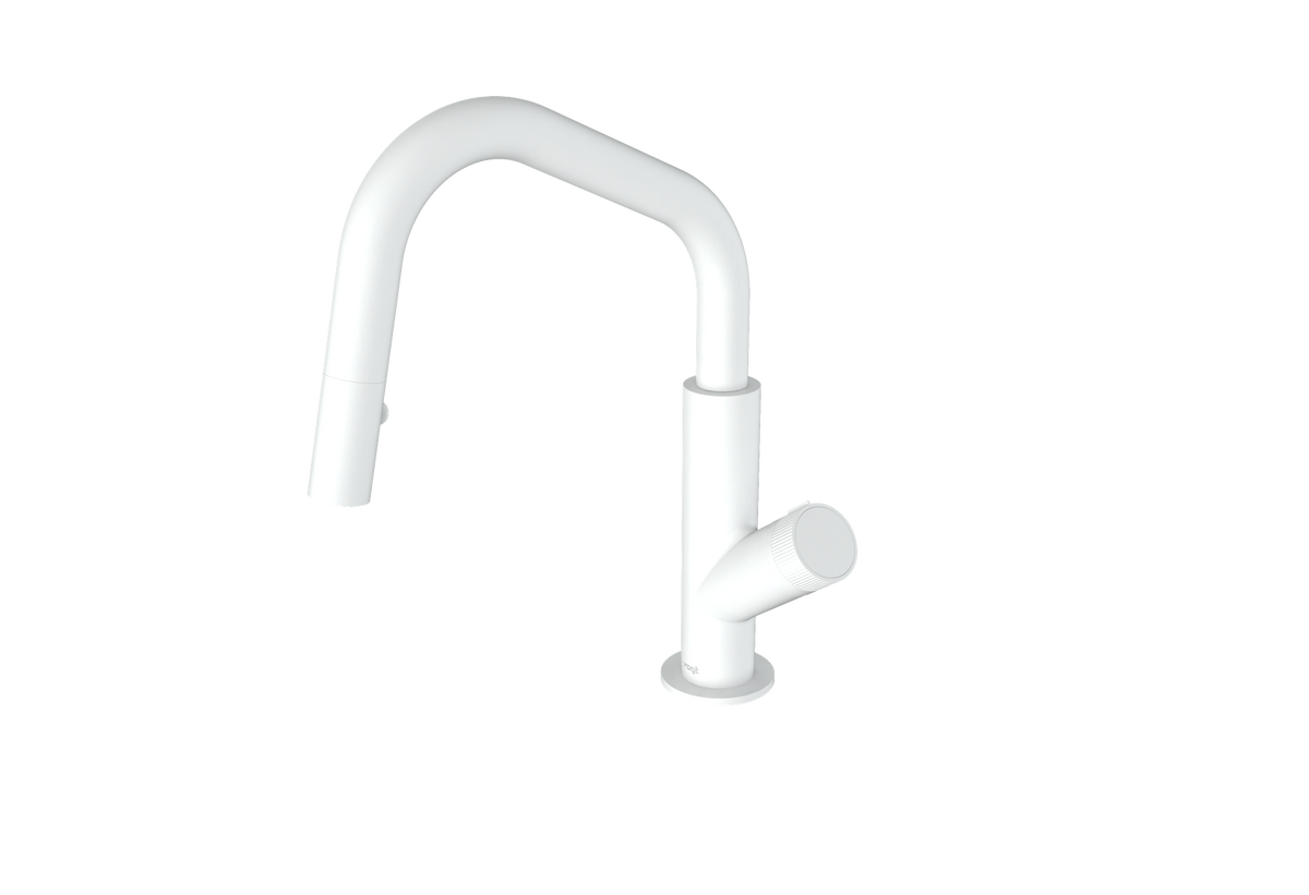 Vogt Mond Mini 13" Bar/Prep Faucet - Crescent Handle (M2) / Matte White