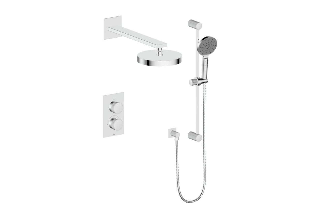 Vogt Mond Trim for 2-Way TH Shower Kit - Moon Handle (M1) / Chrome