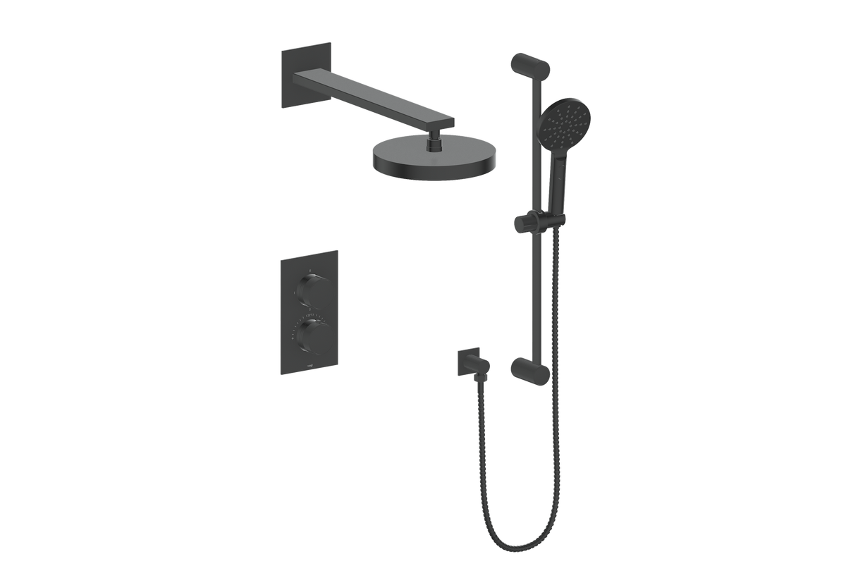 Vogt Mond Trim for 2-Way TH Shower Kit - Moon Handle (M1) / Matte Black