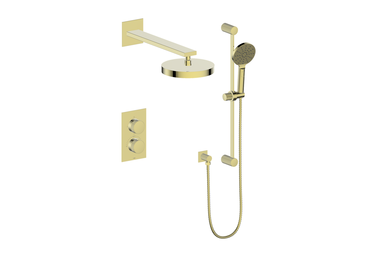 Vogt Mond Trim for 2-Way TH Shower Kit - Moon Handle (M1) / Brushed Gold