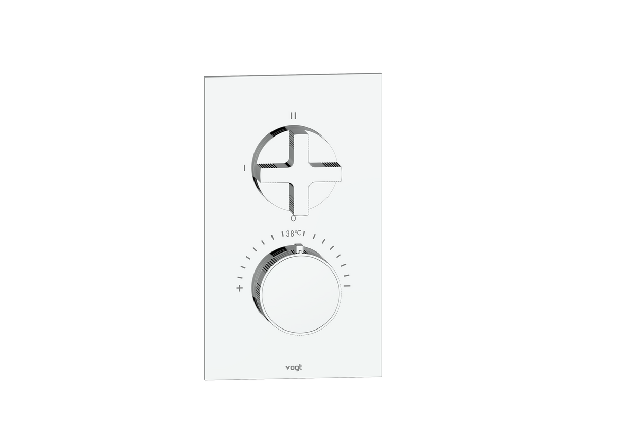Vogt Mond Trim for 2-Way TH Valve - Cross Handle (M3) / Chrome