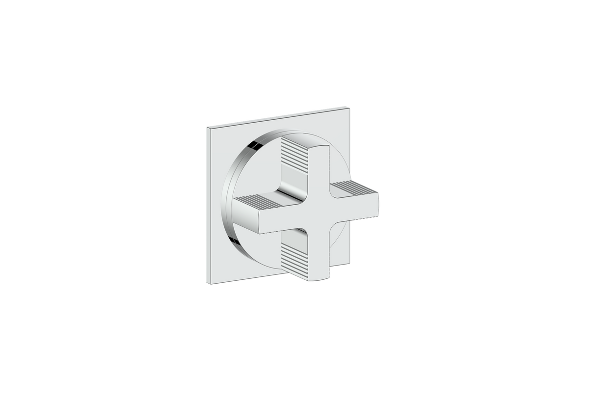Vogt Mond Trim for 3/4" Volume Control - Cross Handle (M3) / Chrome