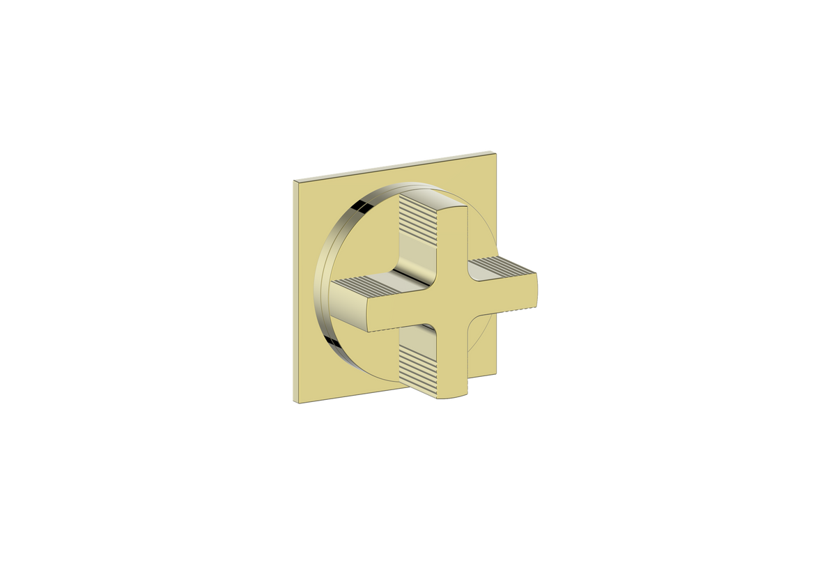 Vogt Mond Trim for 3/4" Volume Control - Cross Handle (M3) / Brushed Gold