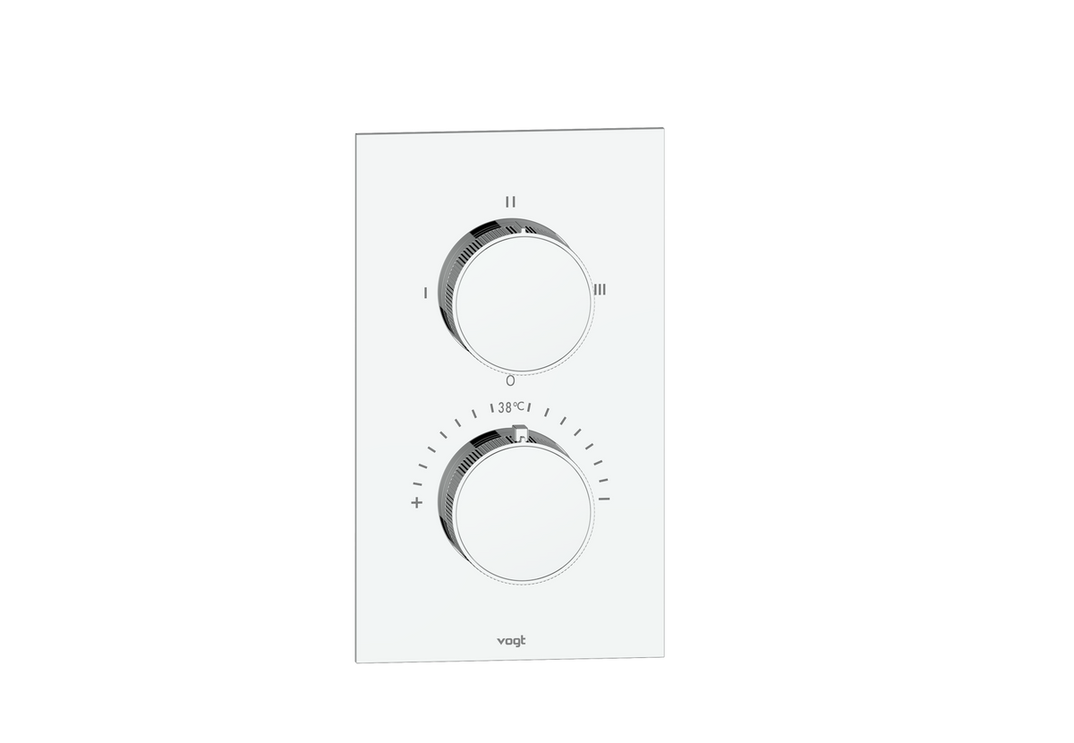 Vogt Mond Trim for 3-Way TH Valve - Moon Handle (M1) / Chrome