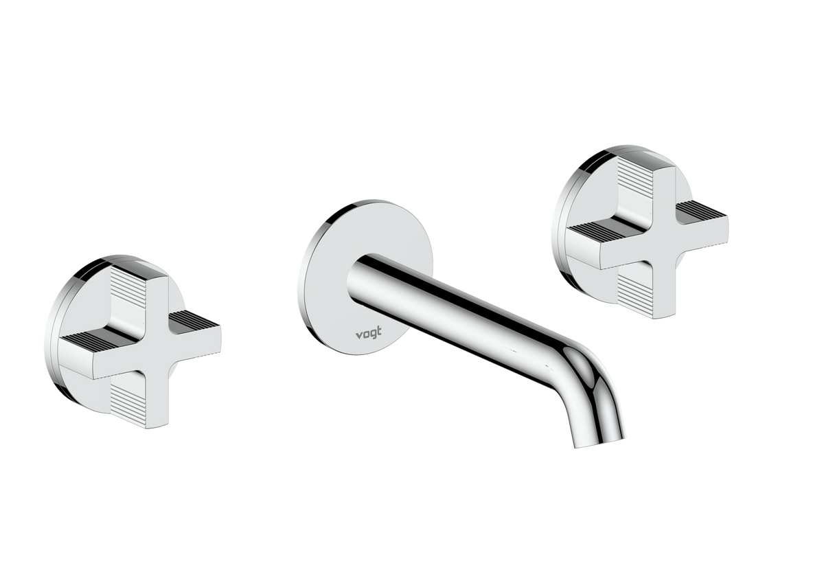 Vogt Mond Trim for 8" C.C. Wall Mount Lavatory Faucet - Cross Handle (M3) / Chrome