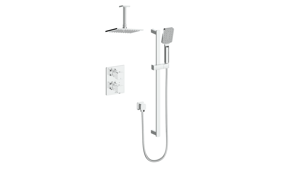 Vogt Niveau 2-Way TH Shower Kit with 6" Ceiling Arm - Chrome