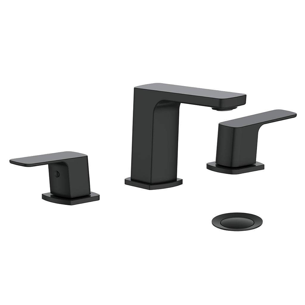 Vogt Niveau 8" C.C. Lavatory Faucet with Pop-up Drain - Matte Black