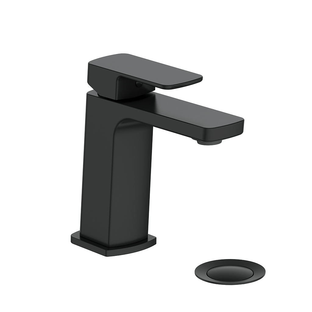 Vogt Niveau Lavatory Faucet with Pop-up Drain - Matte Black