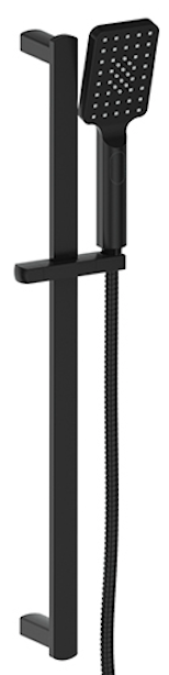 Vogt Niveau Sliding Shower Bar with Hand Shower - Matte Black