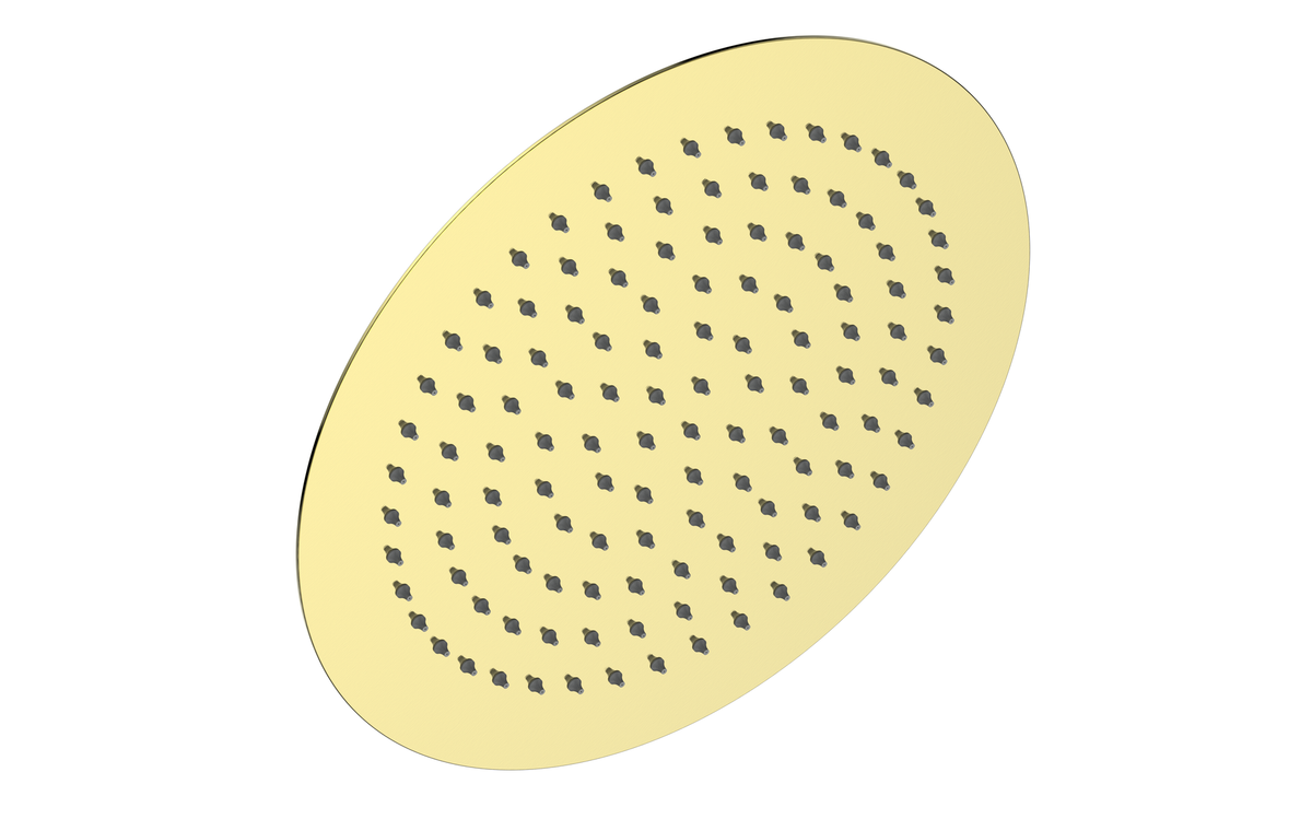 Vogt 12" Round Stainless Steel Shower Head - Brushed Gold