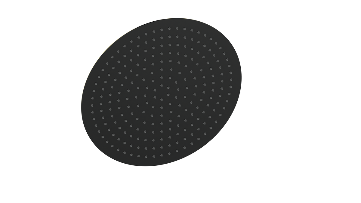 Vogt 16" Round Stainless Steel Shower Head - Matte Black