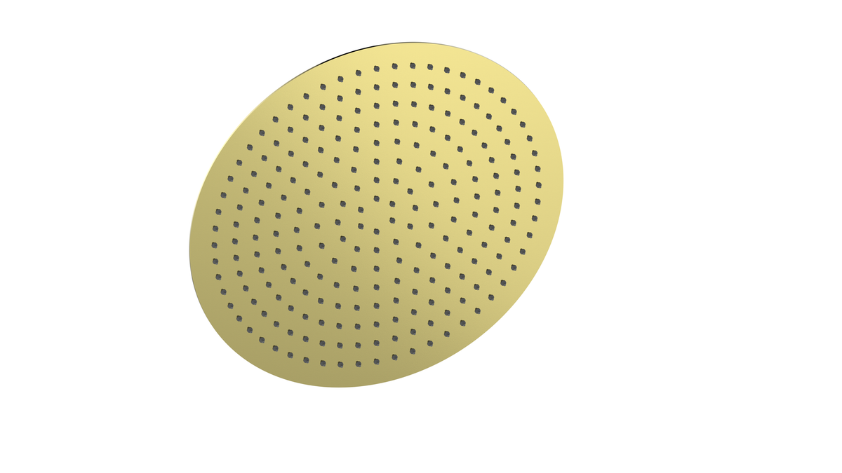 Vogt 16" Round Stainless Steel Shower Head - Brushed Gold