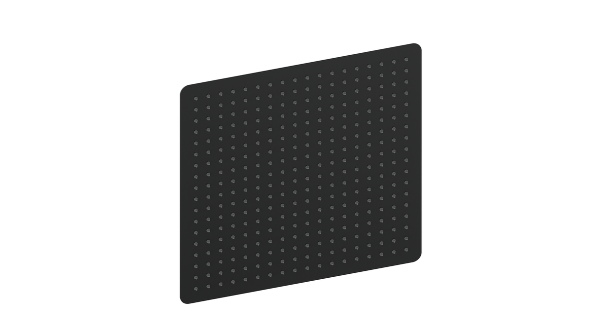 Vogt 16" Square Stainless Steel Shower Head - Matte Black