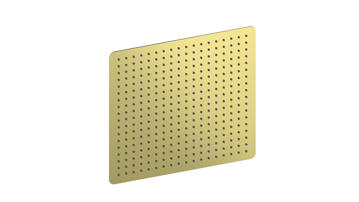 Vogt 16" Square Stainless Steel Shower Head - Brushed Gold