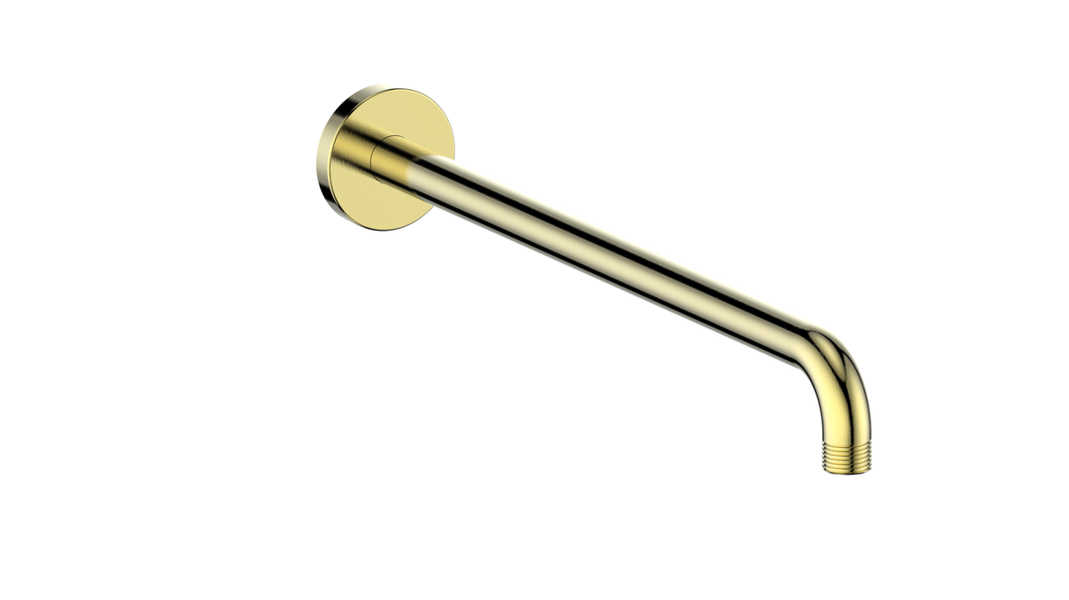 Vogt 16" Wall Mount Shower Arm with Round Flange - Brushed Gold